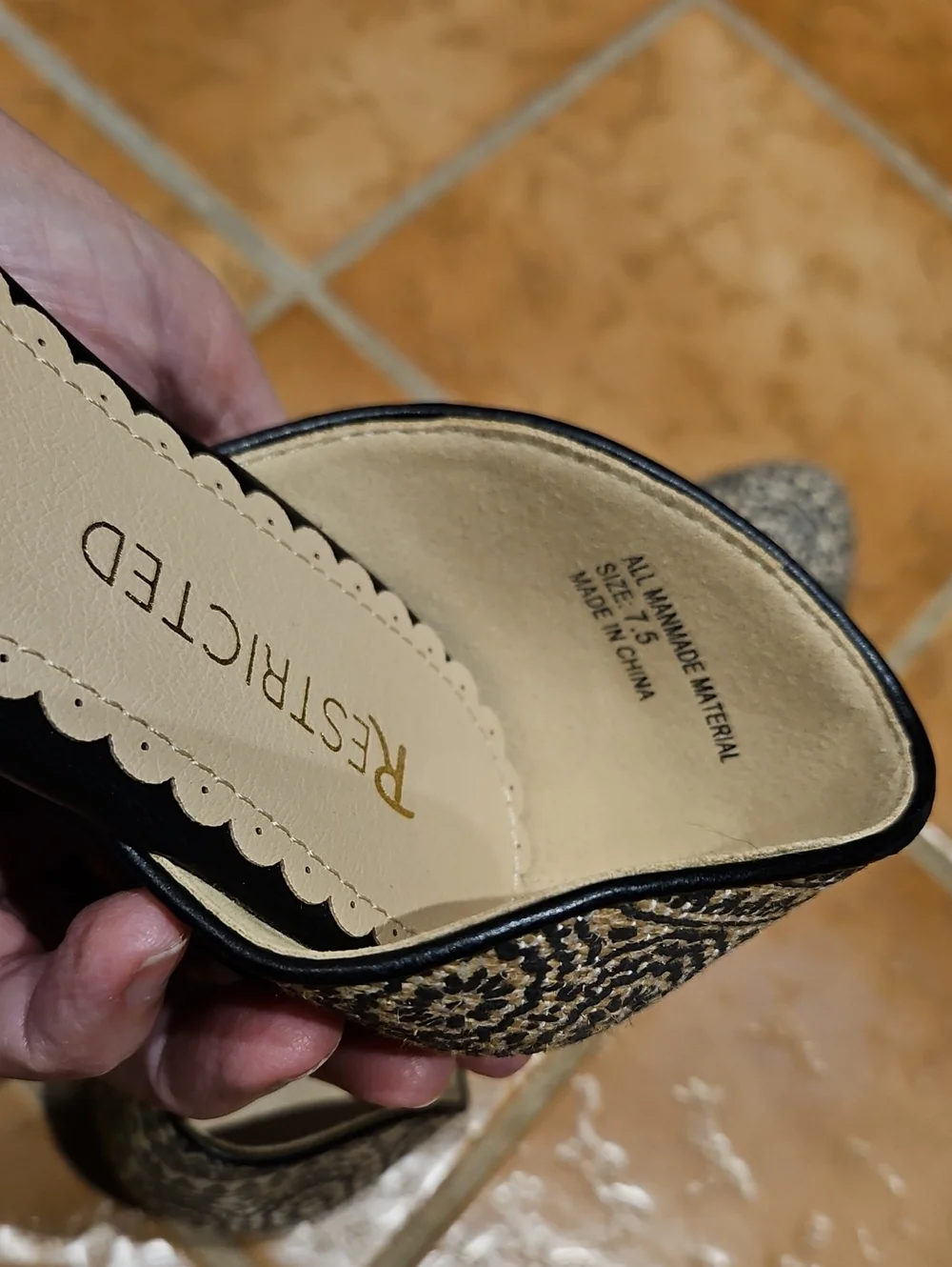 NWOT Restricted Glory Boho Woven D’Orsay Pointed Toe Flats